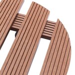 vidaXL Chariots à plantes 4 Pièces Marron Ø30x7 5 cm WPC