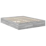 vidaXL Lit de Rangement Gris Sonoma 150 x 200 cm Bois d'ingénierie