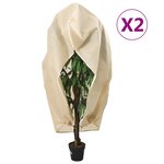vidaXL Housses de protection pour plantes avec fermeture éclair 2 Pièces