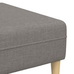 vidaXL Sofa en tissu avec coussin 3 Pièces Taupe 208 cm tissu