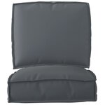 vidaXL Set de coussins de palette 2 Pièces Anthracite 50 x 50 x 12 cm