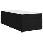 vidaXL Cadre de lit avec matelas Noir 100 x 200 cm tissu