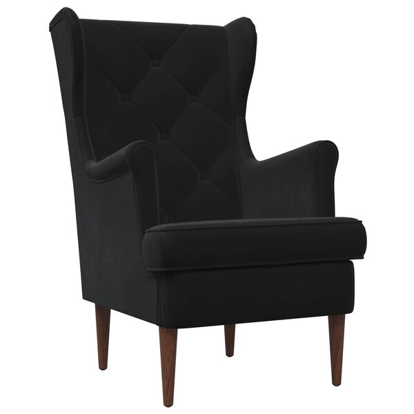 vidaXL Fauteuil Noir Velours