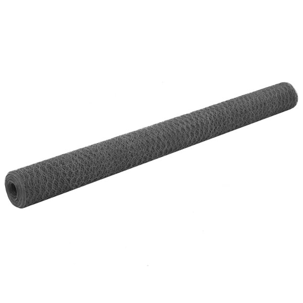vidaXL Grillage Acier avec revêtement en PVC 25x1 5 m Gris