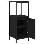 vidaXL Meuble de salle de bain avec étagères chêne noir 36x35x95 cm