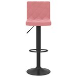 vidaXL Tabourets de bar lot de 2 rose velours