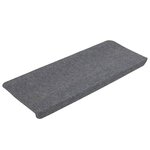 vidaXL Tapis d'escalier auto-adhésifs 30 Pièces gris 65x24 5x3 5 cm