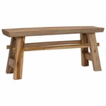 vidaXL banc Naturel 100 x 29 x 43 5 cm Bois de teck massif