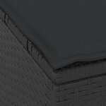 vidaXL Ensemble de salle à manger pour jardin 3 Pièces Noir Poly rotin