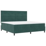 vidaXL Lit à ressorts avec matelas vert foncé 200x200 cm velours