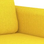 vidaXL Canapé à 2 places Jaune clair 140 cm Tissu