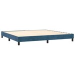 vidaXL Sommier à lattes de lit avec matelas LED Bleu foncé 200x200 cm