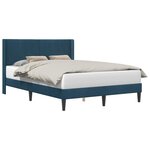 vidaXL Cadre de lit avec tête de lit Bleu 120 x 190 cm Velours