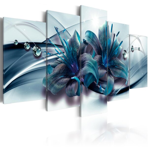 Tableau - blue lily l x h en cm 100x50