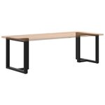 vidaXL Pieds de table à manger en T  2 pièces  noir  70 x 35 x (72-73) cm  acier
