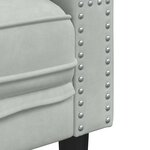 vidaXL Ensemble de canapé Chesterfield et traversins 3 Pièces gris clair