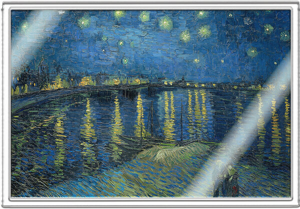 Monnaie STARRY NIGHT OVER THE RHONE Van Gogh Feuille Argent 1 Cedi Ghana 2026 (PRÉCOMMANDE)