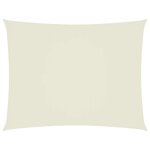 vidaXL Voile de parasol tissu oxford rectangulaire 5x6 m crème