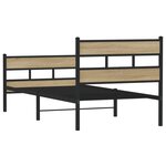vidaXL Cadre de lit en métal sans matelas chêne sonoma 80x200 cm