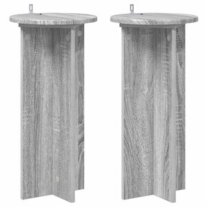 vidaXL Support de Plante 2 pièces Sonoma gris 29 5 x 29 5 x 60 cm