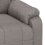 vidaXL Fauteuil électrique de massage Taupe Tissu