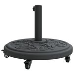 Base de Parasol vidaXL avec Roues pour Pôles Ø38-48 mm 13 kg Ronde