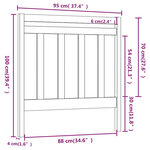 vidaXL Tête de lit Marron miel 95x4x100 cm Bois massif de pin