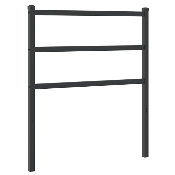 vidaXL Tête de lit métal noir 75 cm