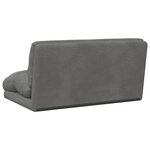vidaXL Fauteuil de sol ajustable Gris foncé Velours