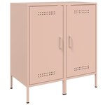 vidaXL Buffets 2 Pièces rose 36x39x79 cm acier