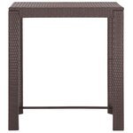 vidaXL Ensemble bar de jardin 5 Pièces et coussins Résine tressée Marron