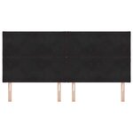 vidaXL Tête de lit avec tête de lit Noir 200 cm Velours