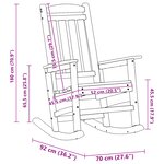 Fauteuils Bascule de jardin vidaXL 2 Pièces Gris clair 70x92x107.5 cm HDPE