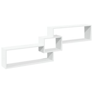 vidaXL Armoire murale 158x18x53 cm blanc bois d'ingénierie