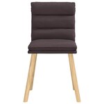 vidaXL Chaises à manger lot de 4 marron foncé tissu