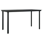 vidaXL Ensemble à manger de jardin avec coussins 7 Pièces Noir
