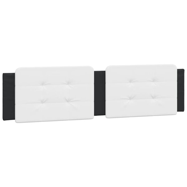 vidaXL Coussin de tête de lit Zadar noir et blanc 200 cm similicuir