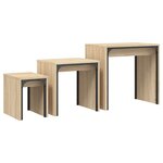 vidaXL Tables basses gigognes 3 Pièces chêne sonoma bois d'ingénierie