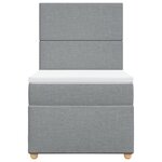 vidaXL Sommier à lattes de lit avec matelas Gris clair 100x200cm Tissu