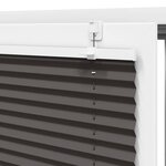 vidaXL Store plissé noir 45x200 cm largeur du tissu 44 4 cm polyester