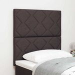 vidaXL Tête de Lit en Tissu Géométrique Marron foncé 80 cm tissu