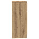 vidaXL Buffet avec tiroir chêne artisanal 71x35x84 cm bois ingénierie