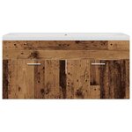 vidaXL Cabinet de salle de bain Bois Ancien 100 x 38 5 x 46 cm