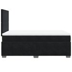 vidaXL Sommier à lattes de lit avec matelas Noir 120x200 cm Velours