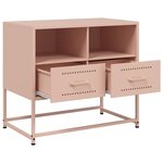 vidaXL Meuble TV rose 68x39x60 5 cm acier