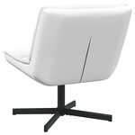 vidaXL Chaise Pivotante Blanche Tissu polyester  Cadre en métal Moyenne