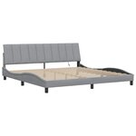 vidaXL Cadre de lit sans matelas gris clair 200x200 cm tissu