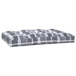 vidaXL Coussins de palette lot de 5 motif à carreaux gris tissu