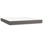 vidaXL Sommier à lattes de lit matelas LED Gris 180x200 cm Similicuir