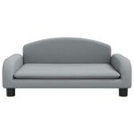 vidaXL Canapé pour enfants gris clair 70x45x30 cm tissu